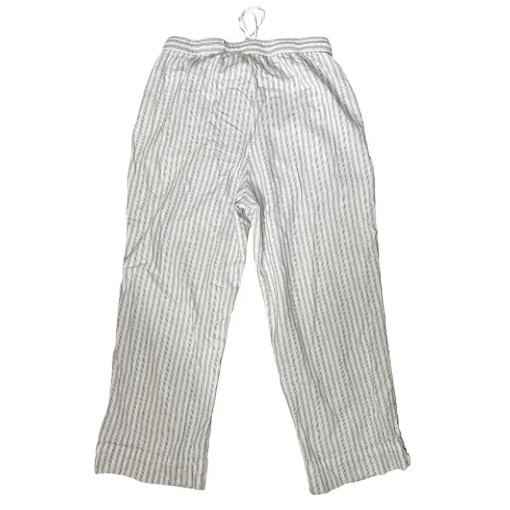Banana Republic Linen Blend Straight Ankle Pants neutral casual comfy coastal